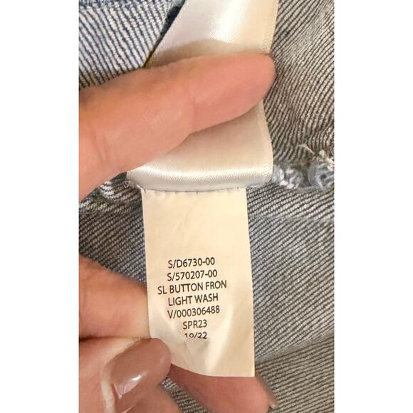 GAP Icon Denim Halter Mini Dress Light Wash 6 Petite - Picture 8 of 8